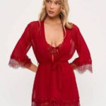 Transparent 3 parts Robe Set For Women Nightwear