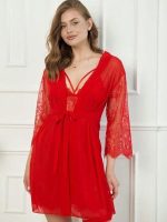 Babydoll Mesh Robe 3 Pieces Nighty Set - Image 5